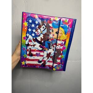 Vintage Lisa Frank Binder Cowgirl Rancher American Cowgirl